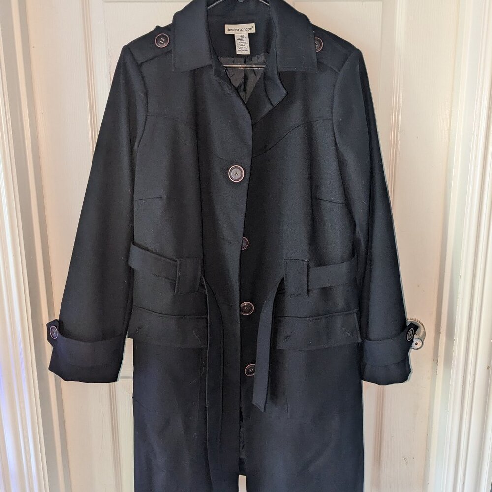 Women's Jessica London Trench coat - black, 14W